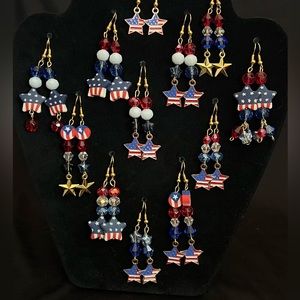 4th of July earrings
